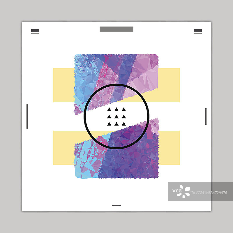 最小多边形抽象图形设计海报布局模板图片素材