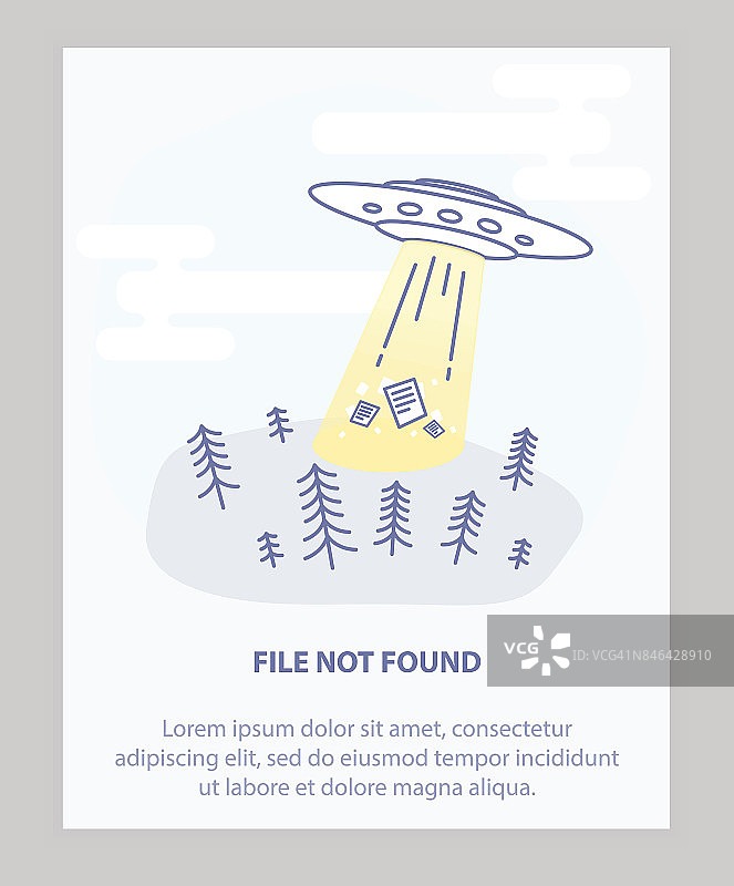 404错误页面概念-孤立矢量图图片素材