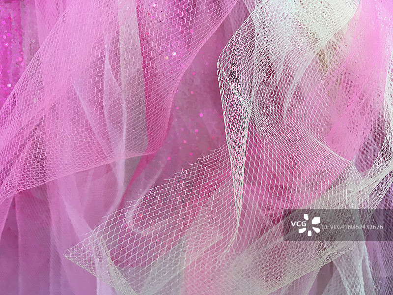 粉红色薄纱网织物，全框架图片素材