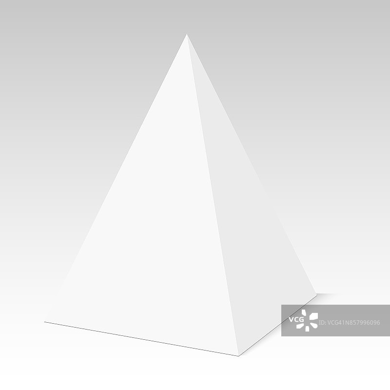 空白纸金字塔。向量图片素材