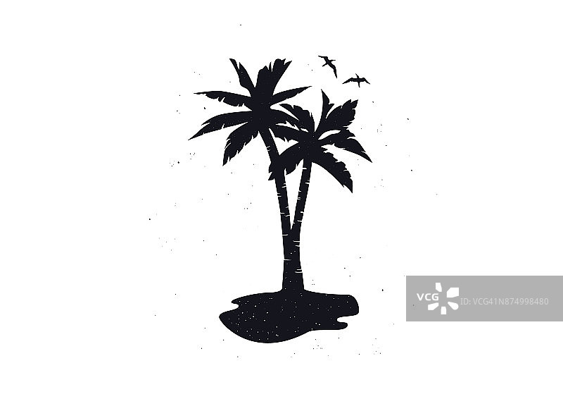 棕榈树轮廓图片素材
