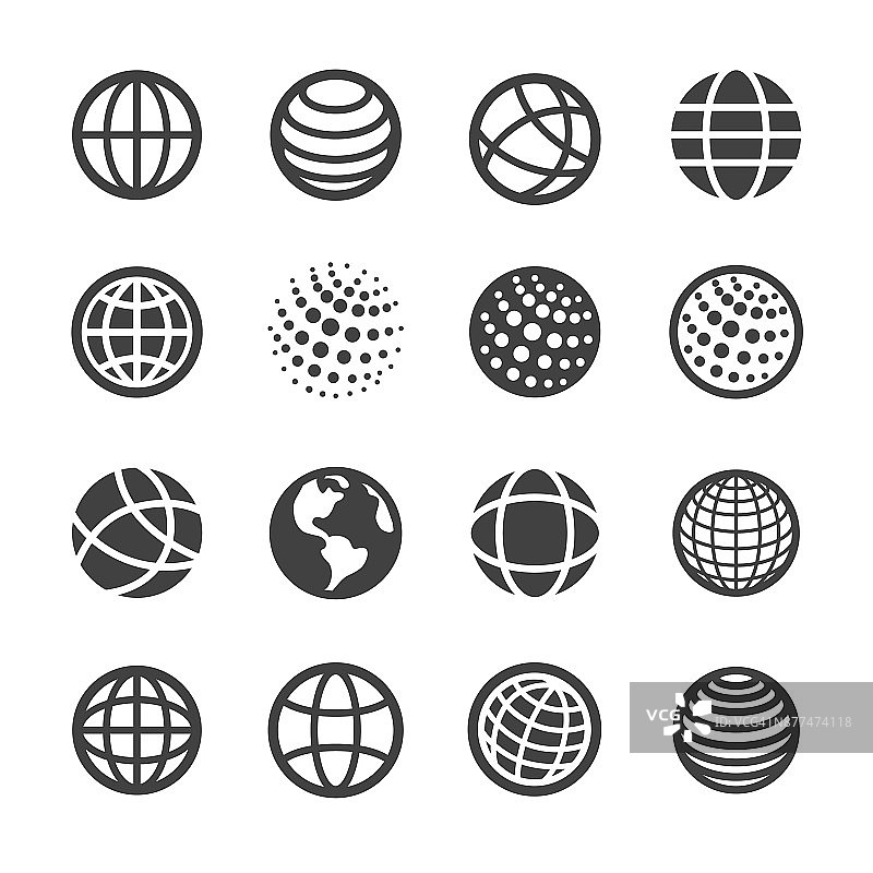 全球和通信图标集-极致系列图片素材