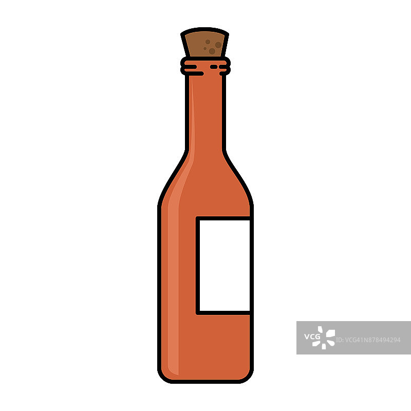 酒瓶孤立图标图片素材