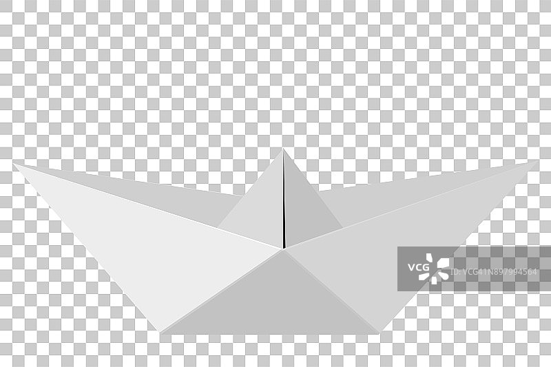 折纸船，在透明效果的背景图片素材