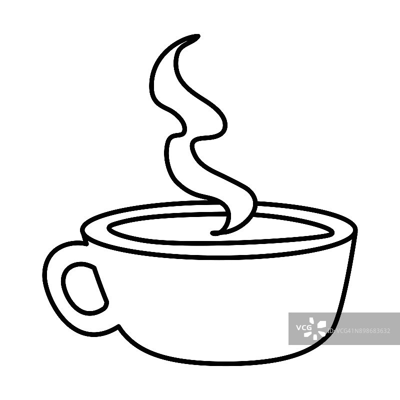 美味的咖啡杯孤立的图标图片素材
