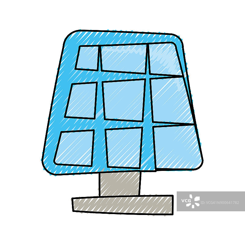 太阳能电池板能源卡通图片素材