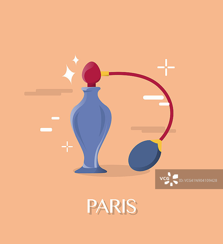 伟大的香水在巴黎法国插图设计图片素材