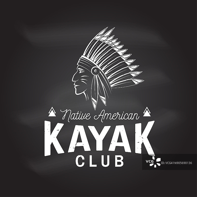 Kayak俱乐部。矢量图图片素材