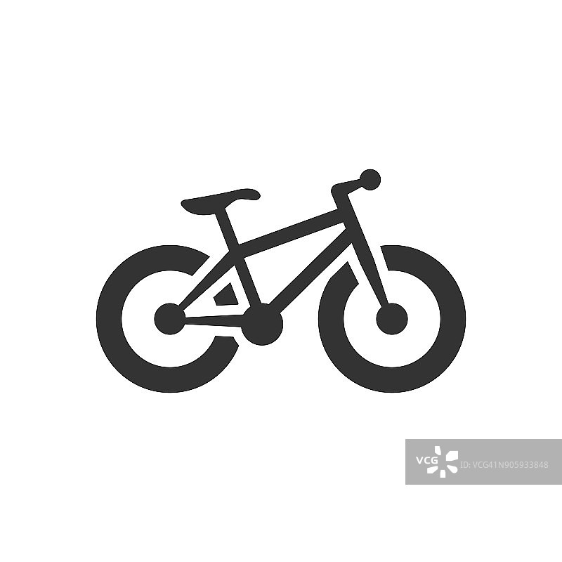BW图标-胖轮胎自行车图片素材