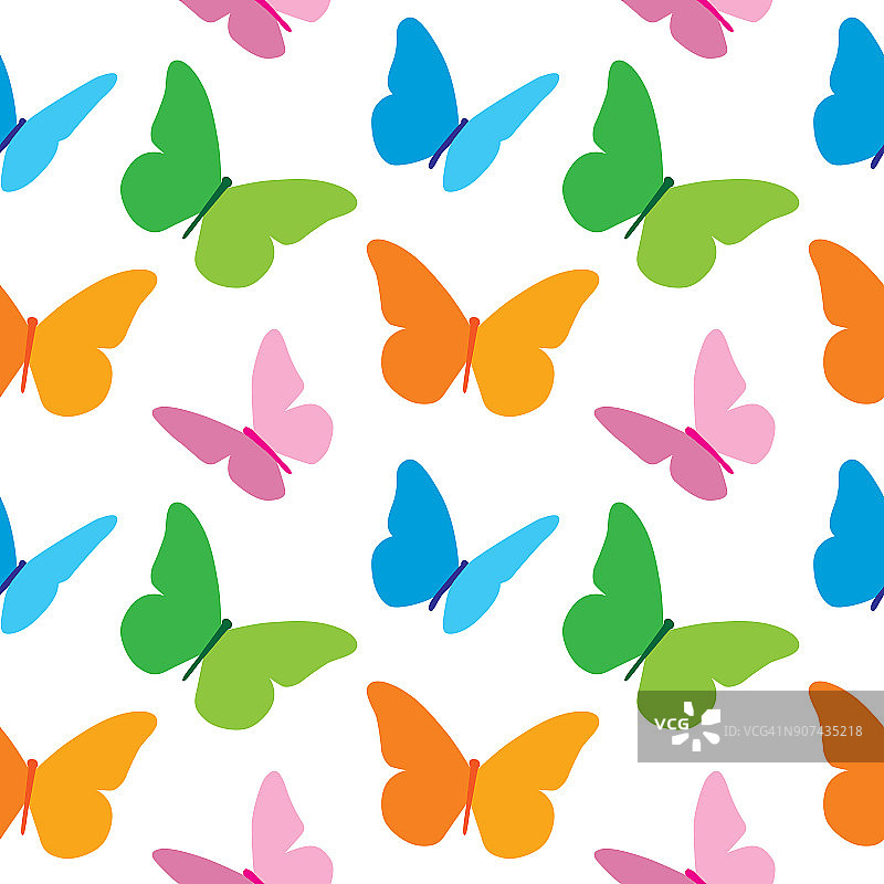 色彩斑斓的蝴蝶图案图片素材