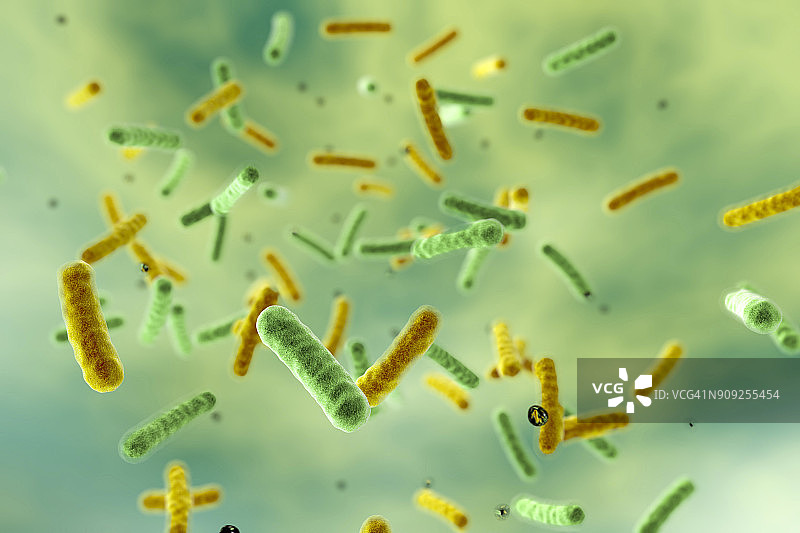 水中的细菌，插图图片素材