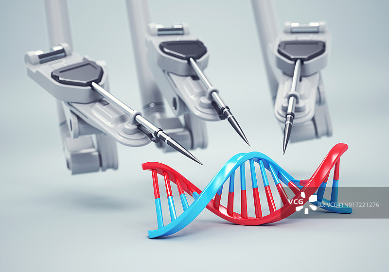 机器人手臂创造了新的DNA结构图片素材
