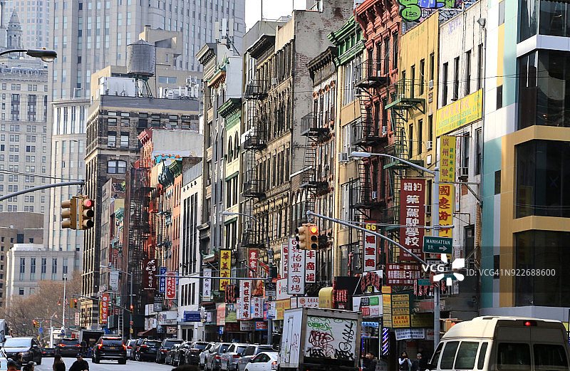 曼哈顿唐人街区，纽约，纽约，美国图片素材