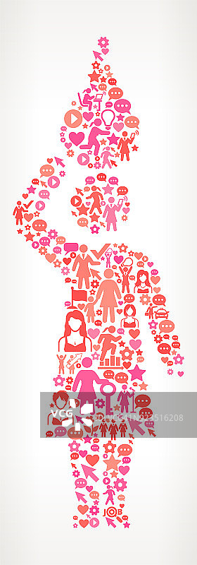 携带水壶妇女权利和女性赋权图标模式图片素材