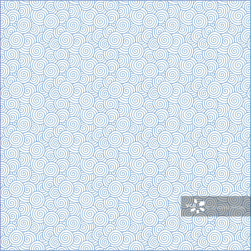 向量蓝色螺旋图案(中国祥云)背景纹理图片素材
