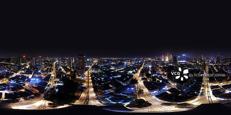 马来西亚吉隆坡首都上空夜景图片素材