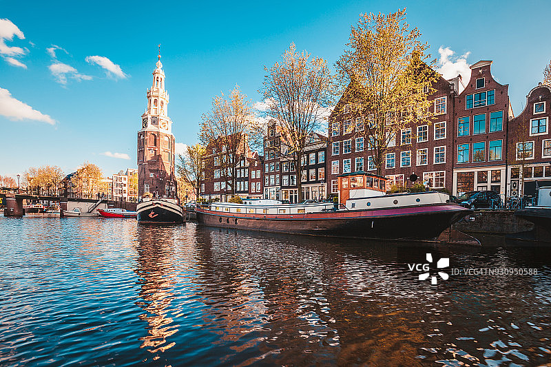 阿姆斯特丹城市天际线图片素材