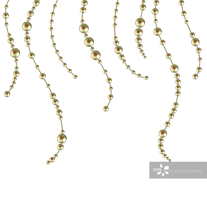 珍珠。装饰。珠子。珠宝。线程。珠子。黄金。时尚。图片素材