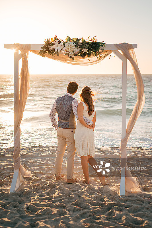 珀斯海滩婚礼图片素材