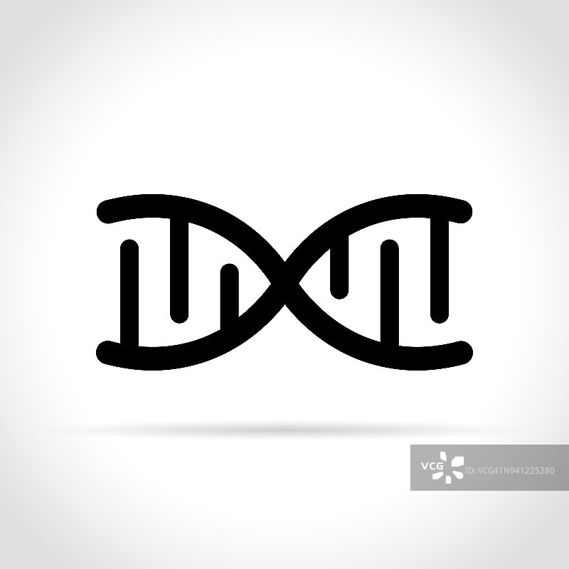 白色背景上的DNA图标图片素材