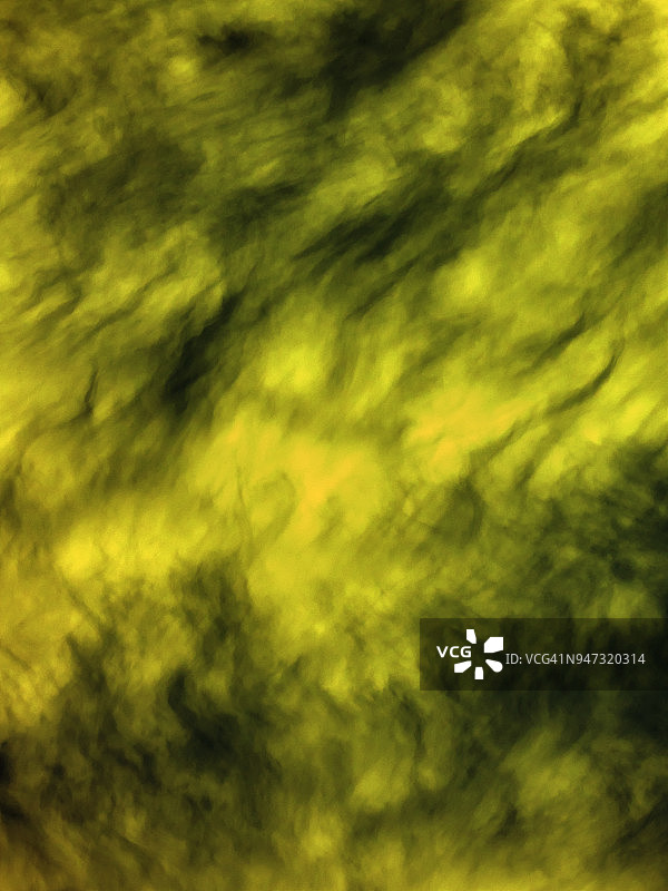 背景的形式和抽象的数字烟和蒸汽的颜色在一个黄色和黑色的背景。图片素材