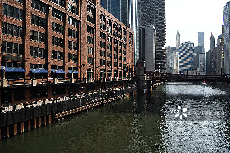 美国伊利诺伊州芝加哥市克拉克街桥图片素材
