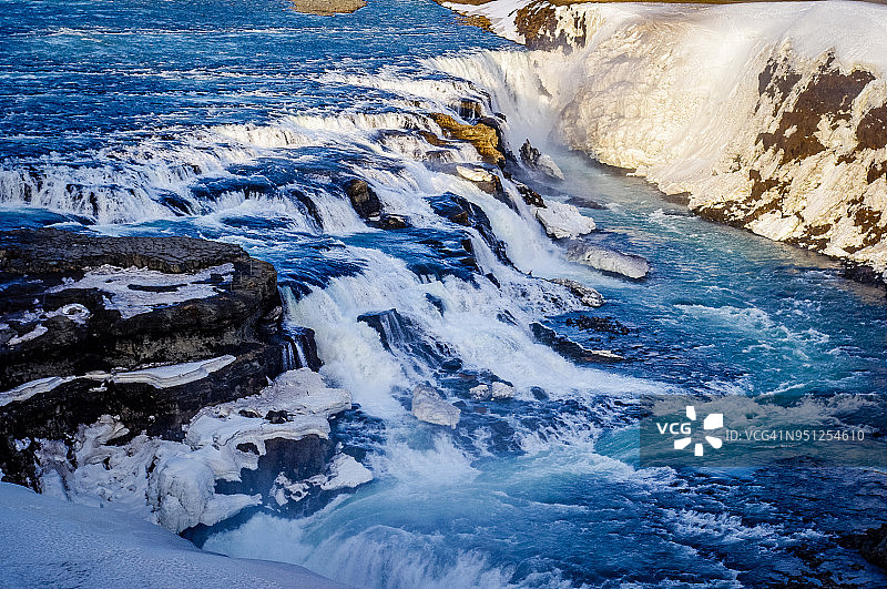 冰岛雷克雅未克冰瀑图片素材