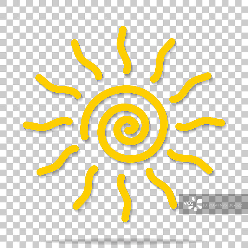 矢量图标太阳在透明的背景图片素材