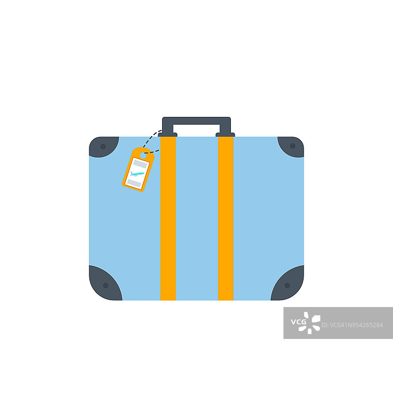 行李物体，行李，手提箱孤立在白色背景上图片素材