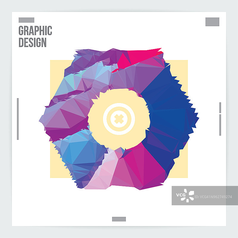 抽象六边形框架平面设计海报布局模板图片素材