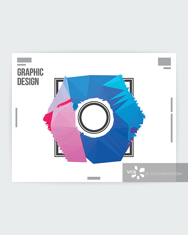 抽象六边形框架平面设计海报布局模板图片素材