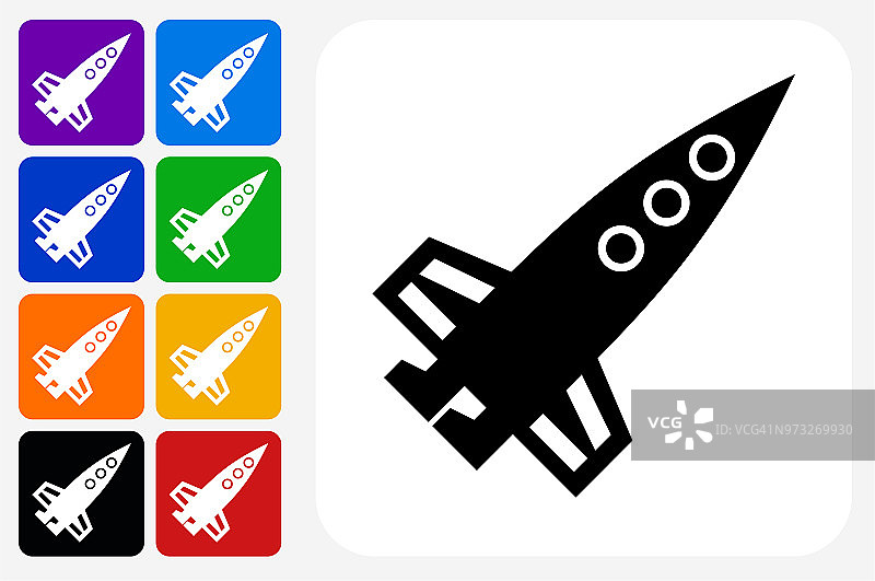 火箭图标方形按钮设置图片素材