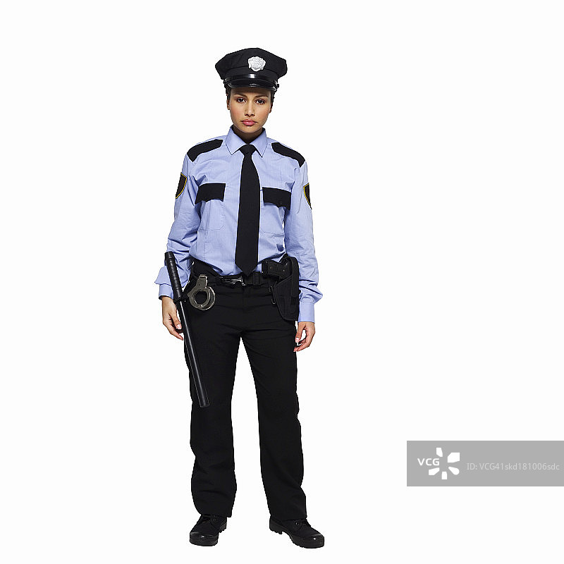 一个女警察的肖像图片素材