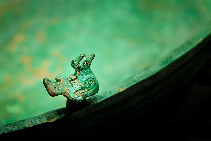 西周青铜四凤盘，南京博物院收藏图片下载