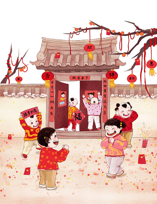 中国风春节插画图片