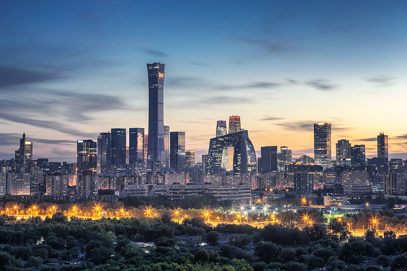 北京国贸夜景图片下载