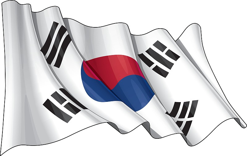 韩国国旗矢量图图片