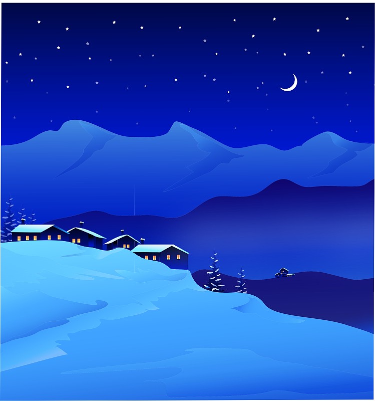 冬夜景观图片下载