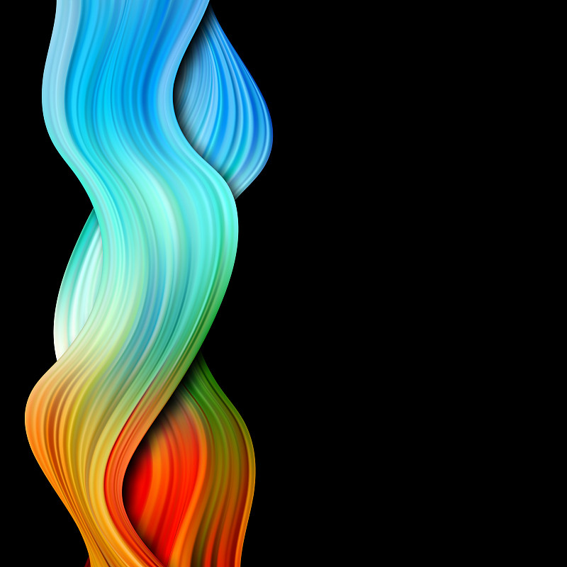 现代彩色流动海报波浪液体形状图片下载