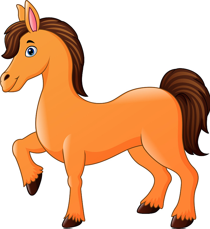 马的尾巴卡通图片