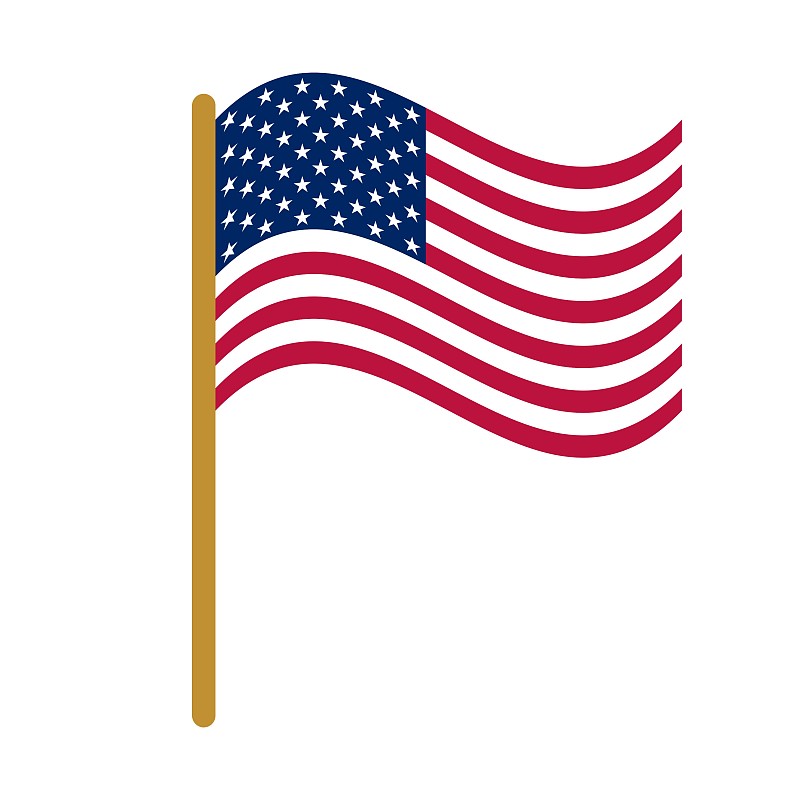 简笔画美国国旗图片
