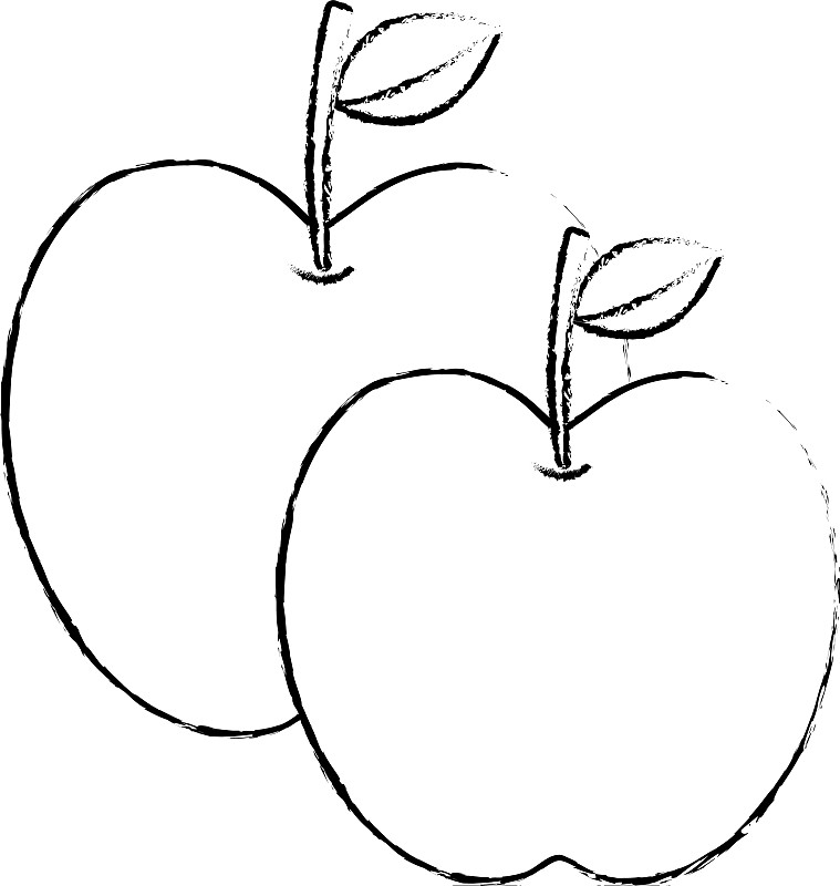 两个苹果的画法图片