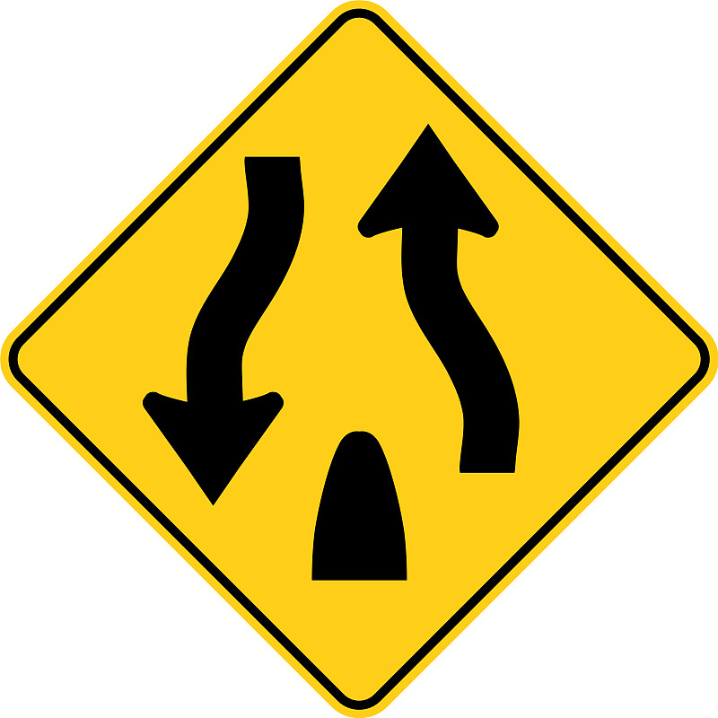 高速公路齿形路标图片