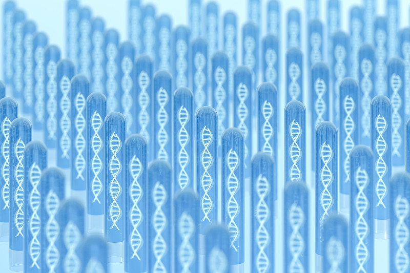 试管内的DNA，三维渲染图片下载