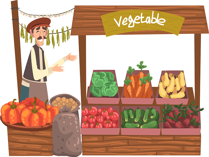 当地农贸市场的蔬菜以新鲜天然为主图片素材