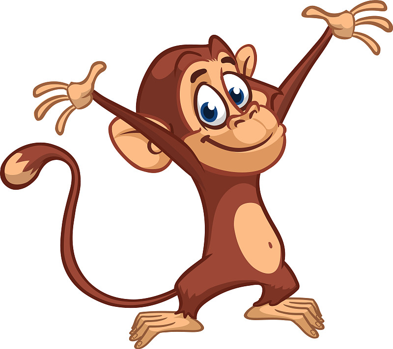 猴子举手图片