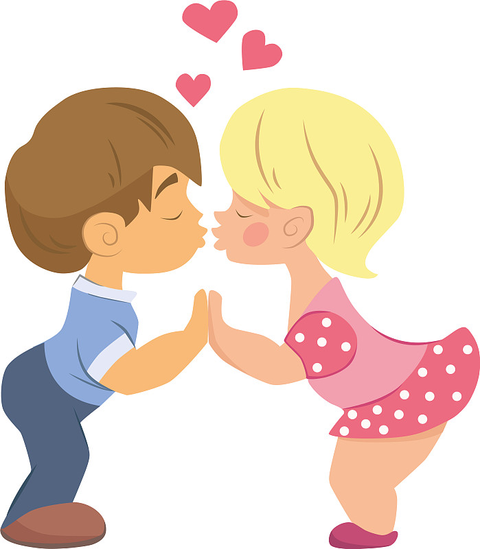 小孩接吻情侣头像图片