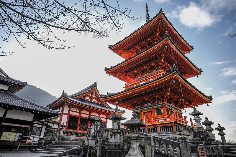 日本京都文化地标清水寺图片下载