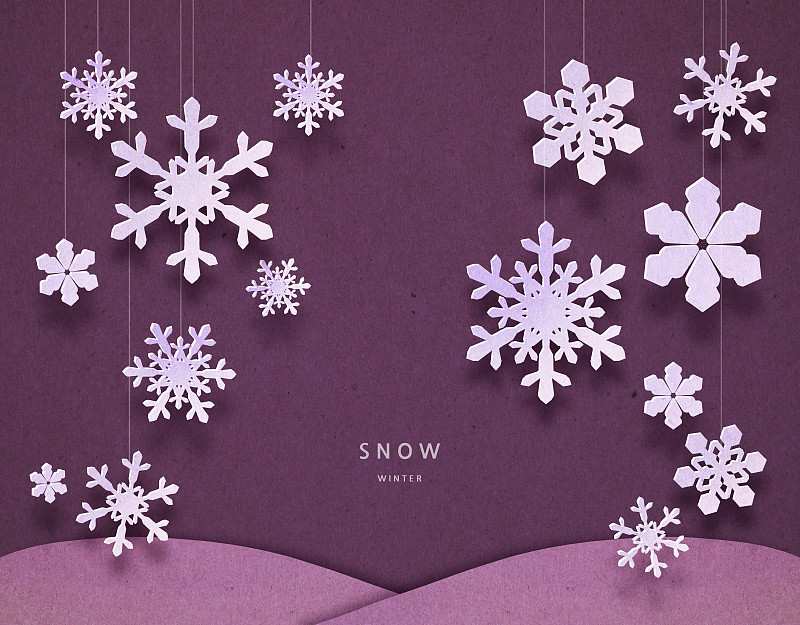 纸，纸艺术，雪，冬天图片下载