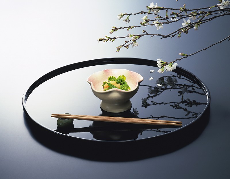 日式食物，高角度视角图片下载